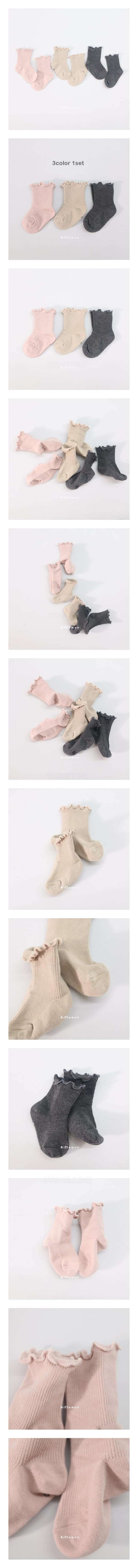 G Flower - Korean Children Fashion - #kidsshorts - Rib Wrinkle Socks Set