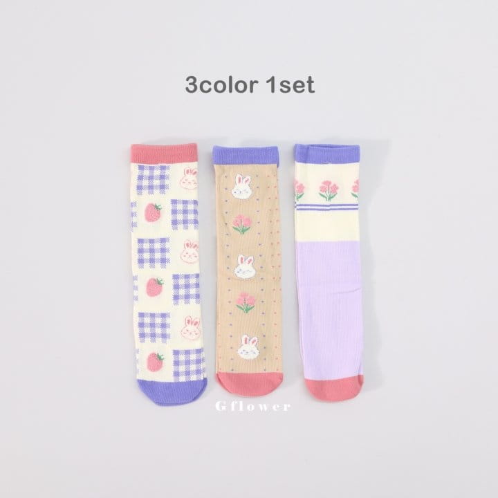 G Flower - Korean Children Fashion - #kidzfashiontrend - Rabbit Knee Socks - 3