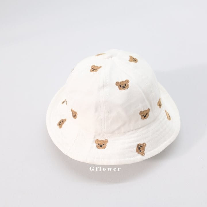 G Flower - Korean Children Fashion - #kidzfashiontrend - Embrodiery Bear Bucket Hat - 3