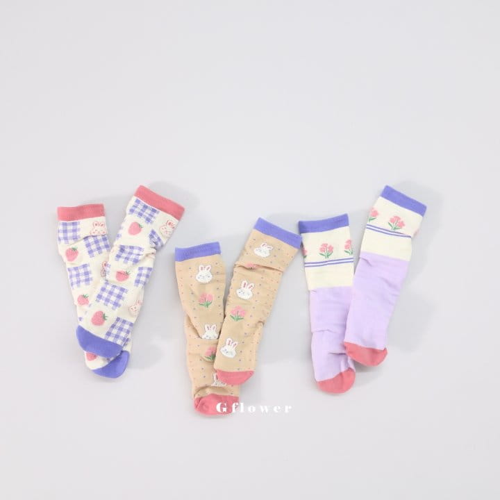 G Flower - Korean Children Fashion - #littlefashionista - Rabbit Knee Socks - 5