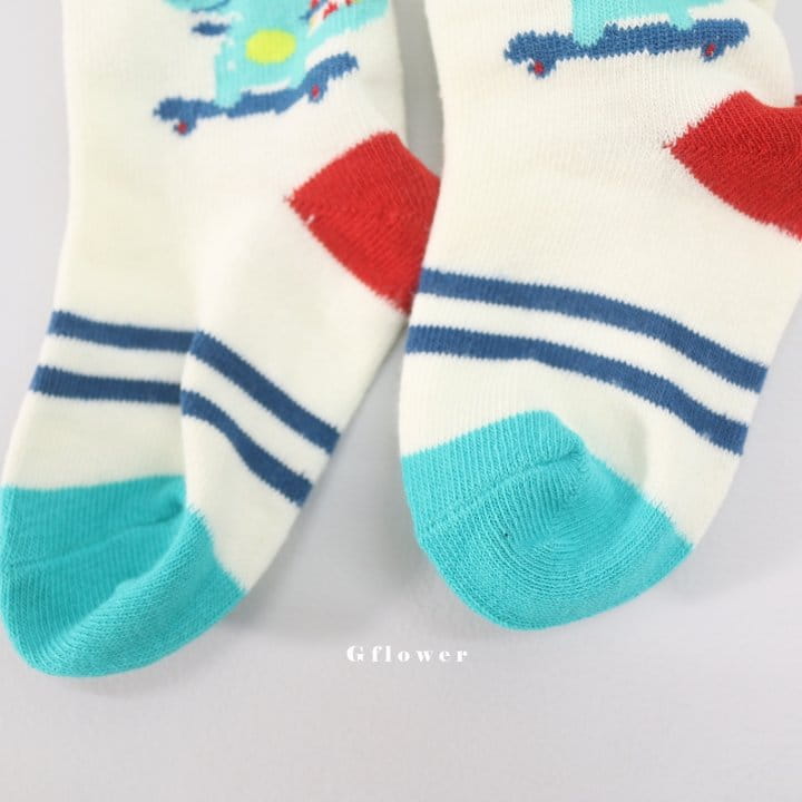 G Flower - Korean Children Fashion - #magicofchildhood - Dino Socks Set - 9