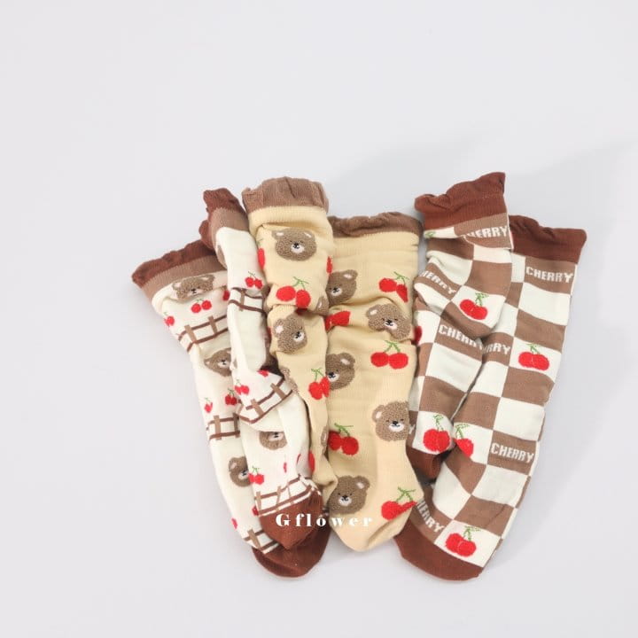G Flower - Korean Children Fashion - #minifashionista - Bears Knee Socks - 6
