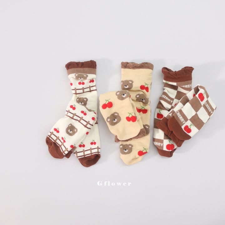 G Flower - Korean Children Fashion - #prettylittlegirls - Bears Knee Socks - 7