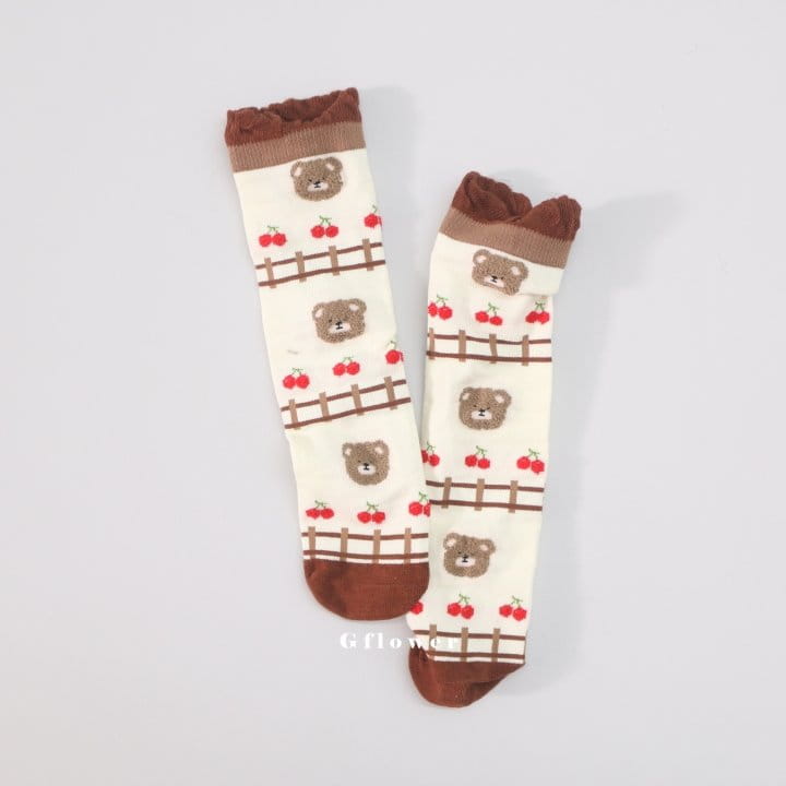 G Flower - Korean Children Fashion - #todddlerfashion - Bears Knee Socks - 8