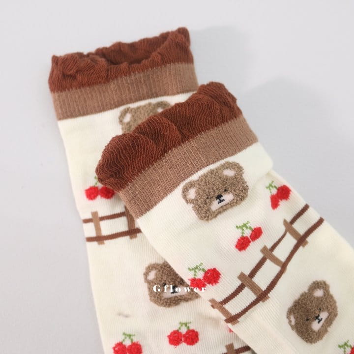 G Flower - Korean Children Fashion - #toddlerclothing - Bears Knee Socks - 9