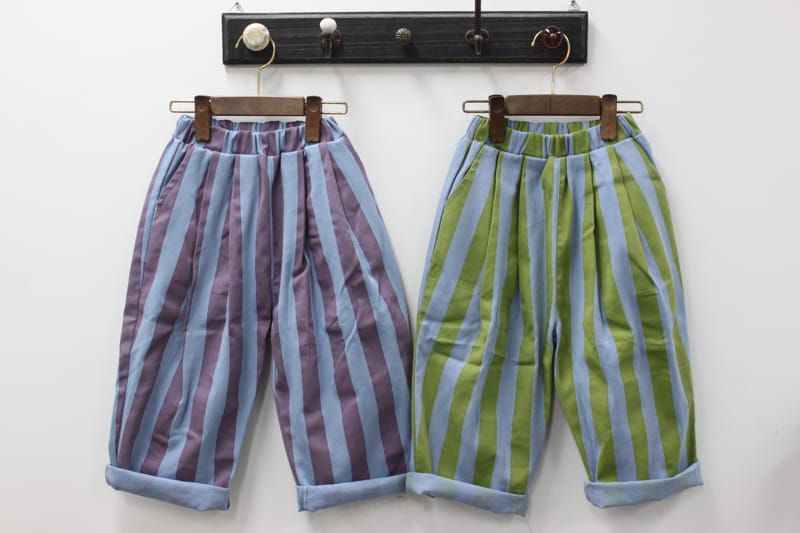 Green Tomato - Korean Children Fashion - #designkidswear - Stripes Pants - 8