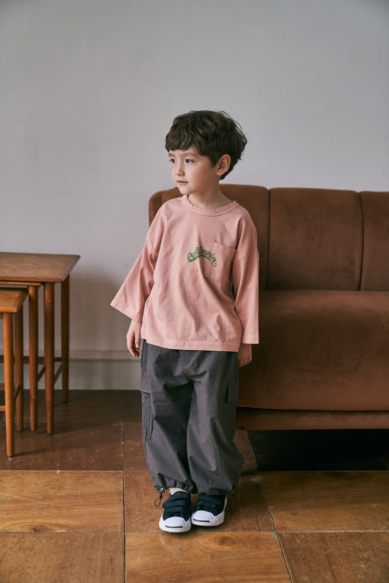Green Tomato - Korean Children Fashion - #fashionkids - Callifornia Pocket Tee