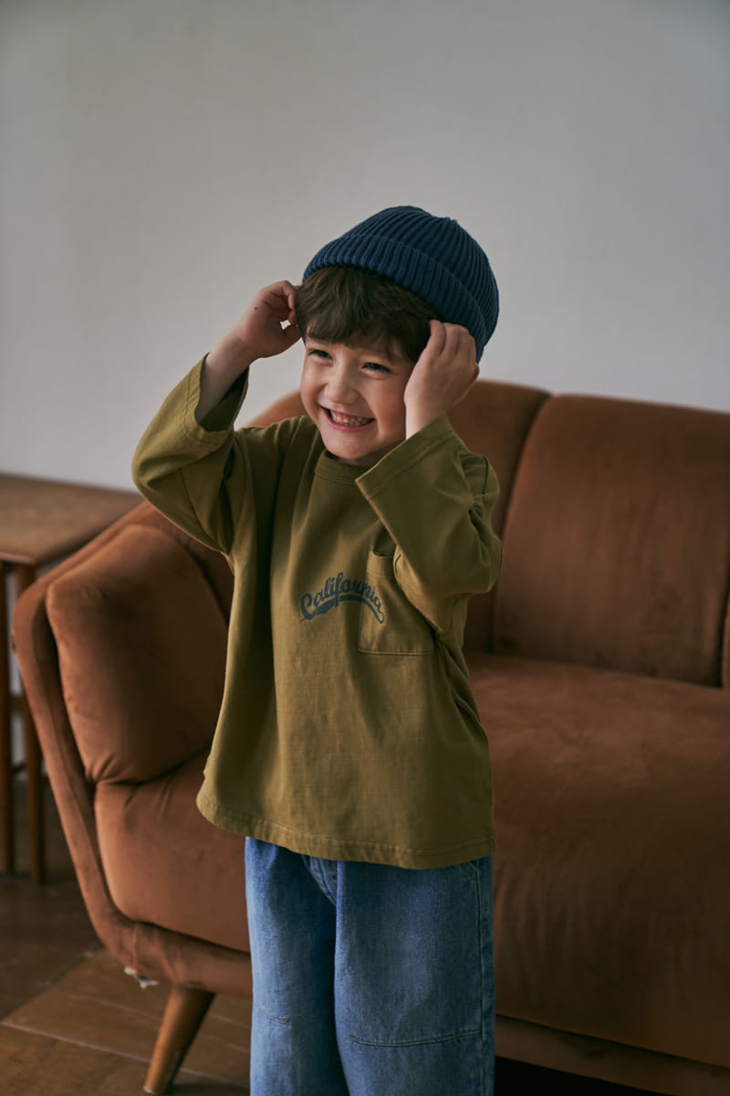 Green Tomato - Korean Children Fashion - #kidsshorts - Callifornia Pocket Tee - 2