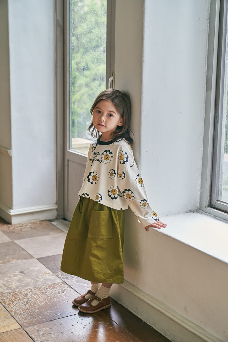 Green Tomato - Korean Children Fashion - #littlefashionista - Flower Crop Tee - 3