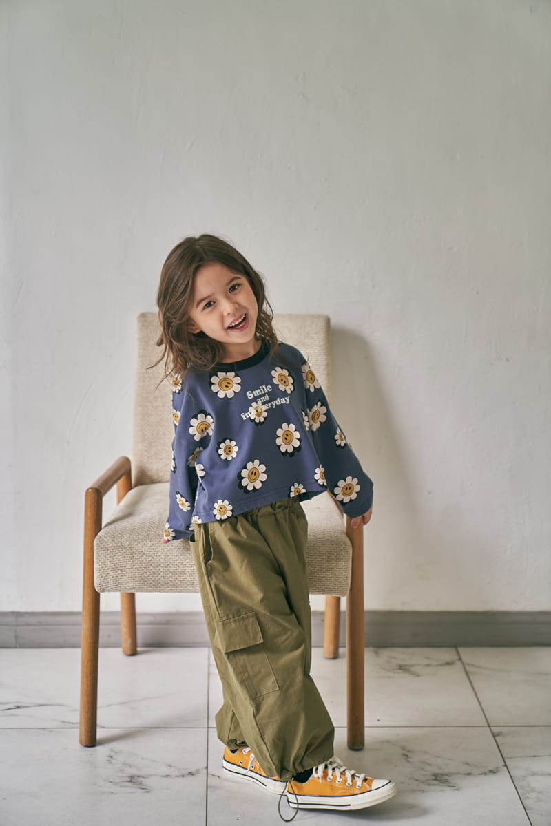 Green Tomato - Korean Children Fashion - #prettylittlegirls - Flower Crop Tee - 6