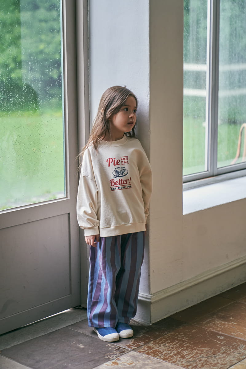 Green Tomato - Korean Children Fashion - #toddlerclothing - Pie Sweatshirt - 6