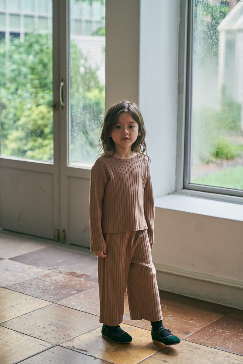 Green Tomato - Korean Children Fashion - #toddlerclothing - Rib Top Bottom Set - 5