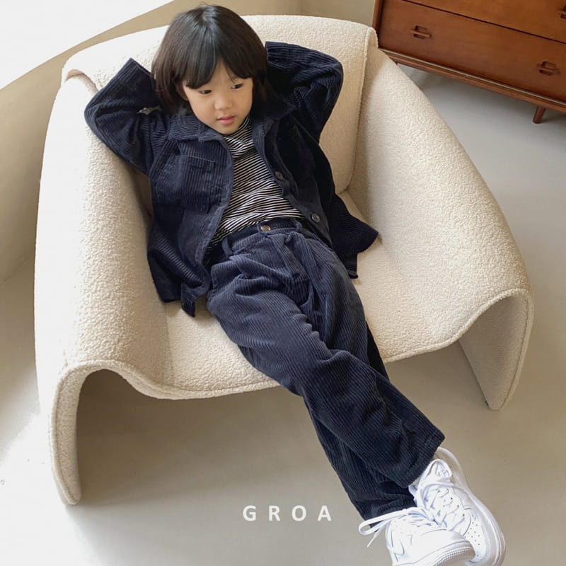 Groa - Korean Children Fashion - #kidsshorts - Corduroy Jacket - 2