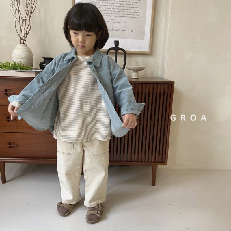 Groa - Korean Children Fashion - #todddlerfashion - Corduroy Shirt - 9