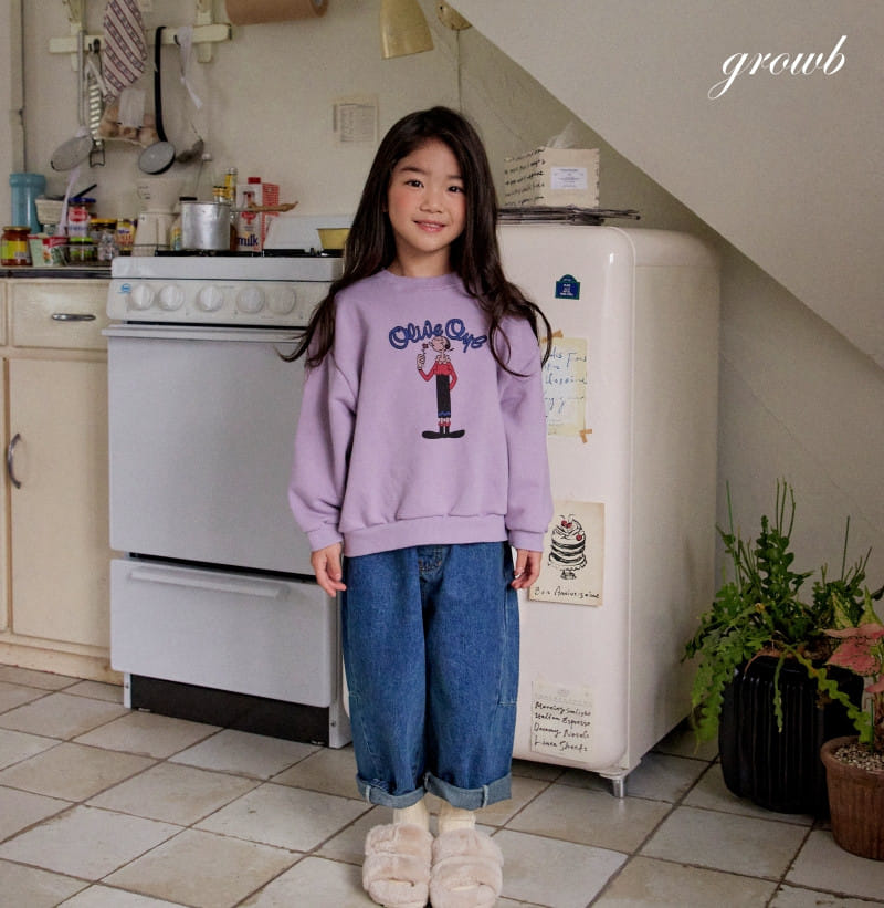 Grow B - Korean Children Fashion - #childofig - Olive Sweatshirt - 2