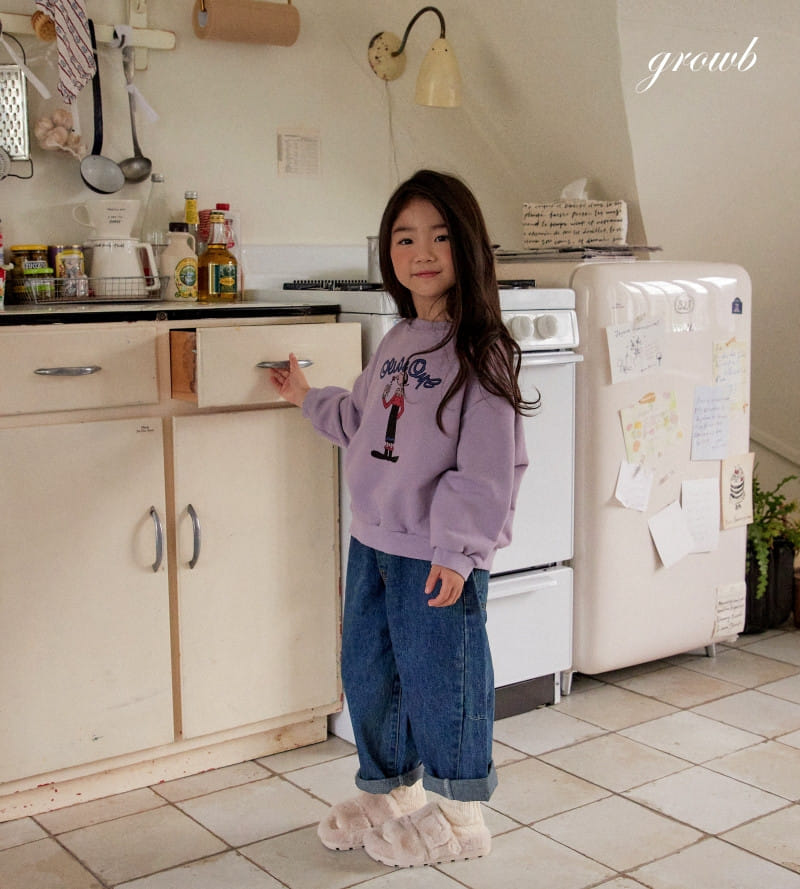 Grow B - Korean Children Fashion - #childofig - Olive Sweatshirt - 4