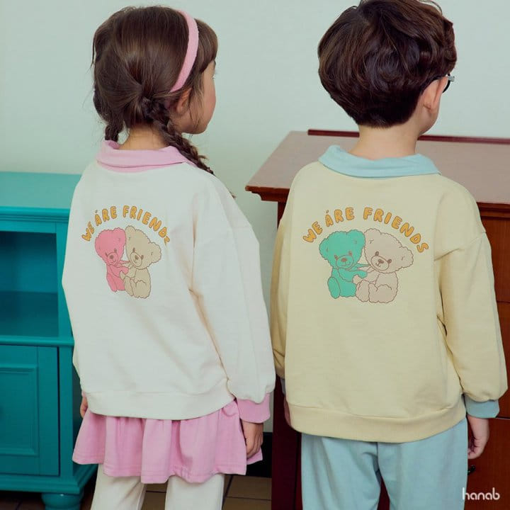 Hanab - Korean Children Fashion - #fashionkids - Friend Top Bottom Set - 3