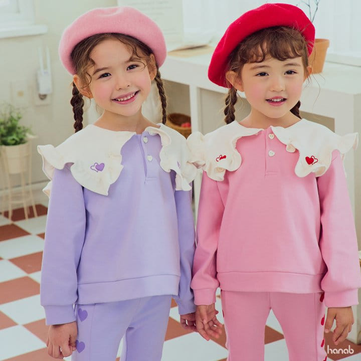 Hanab - Korean Children Fashion - #kidsshorts - Heart Frill Top Bottom Set - 5