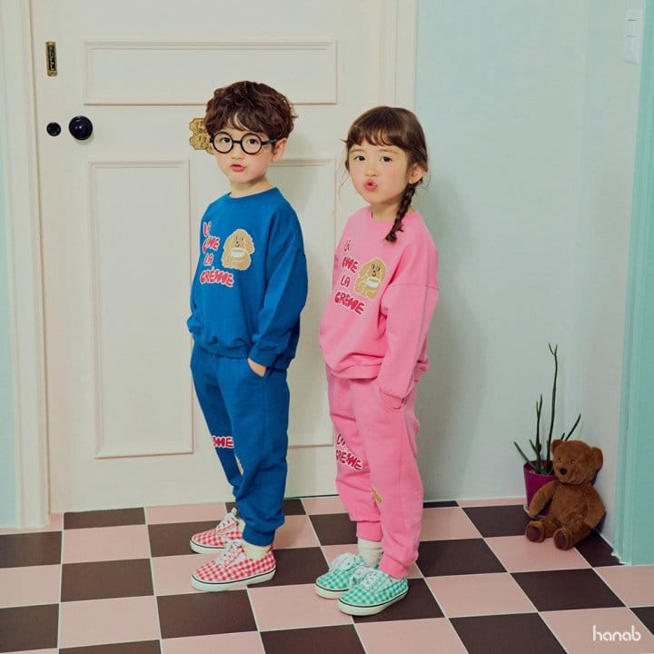 Hanab - Korean Children Fashion - #minifashionista - Crem Top Bottom Set - 11