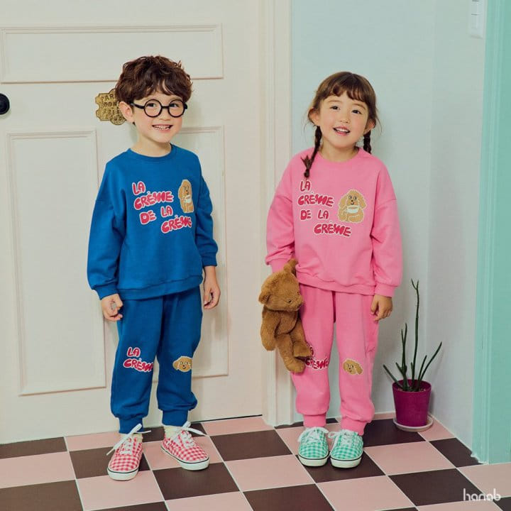 Hanab - Korean Children Fashion - #prettylittlegirls - Crem Top Bottom Set - 12