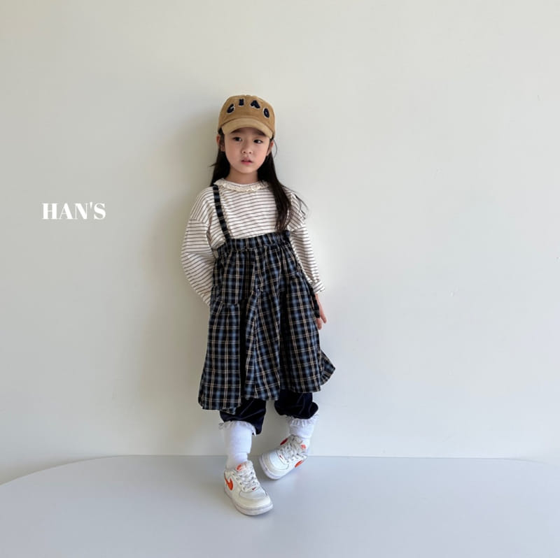 Han's - Korean Children Fashion - #Kfashion4kids - Blan Dungarees Skirt - 8