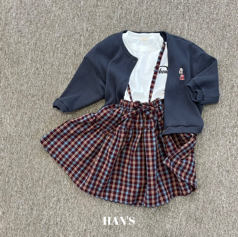Han's - Korean Children Fashion - #childrensboutique - Blan Dungarees Skirt