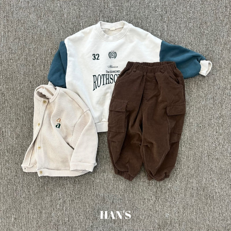 Han's - Korean Children Fashion - #kidsshorts - Color Loose Sweatshirt - 2