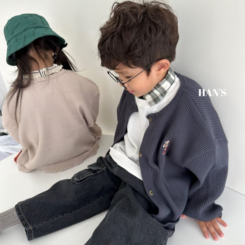 Han's - Korean Children Fashion - #kidsshorts - Labins Waffle Cardigan - 5