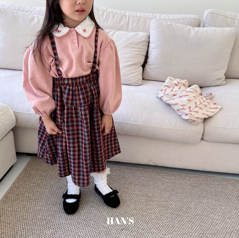 Han's - Korean Children Fashion - #kidzfashiontrend - Blan Dungarees Skirt - 7