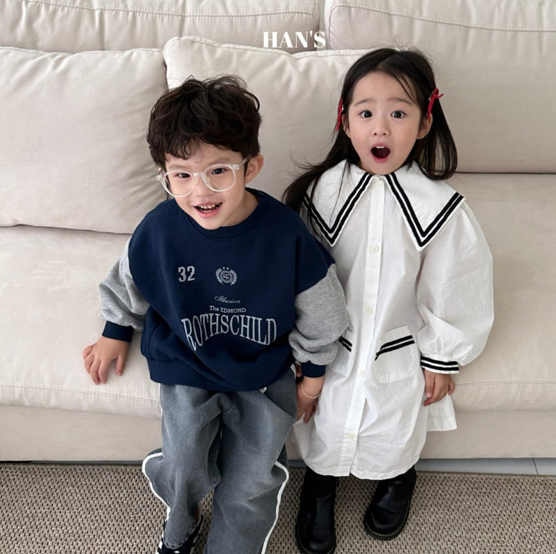 Han's - Korean Children Fashion - #littlefashionista - Color Loose Sweatshirt - 6