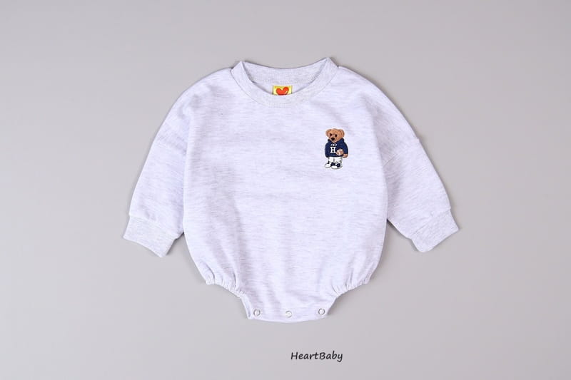 Heart Baby - Korean Baby Fashion - #babywear - Bear Embroidery Bodysuit - 8