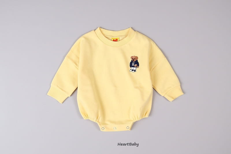 Heart Baby - Korean Baby Fashion - #onlinebabyshop - Bear Embroidery Bodysuit - 10