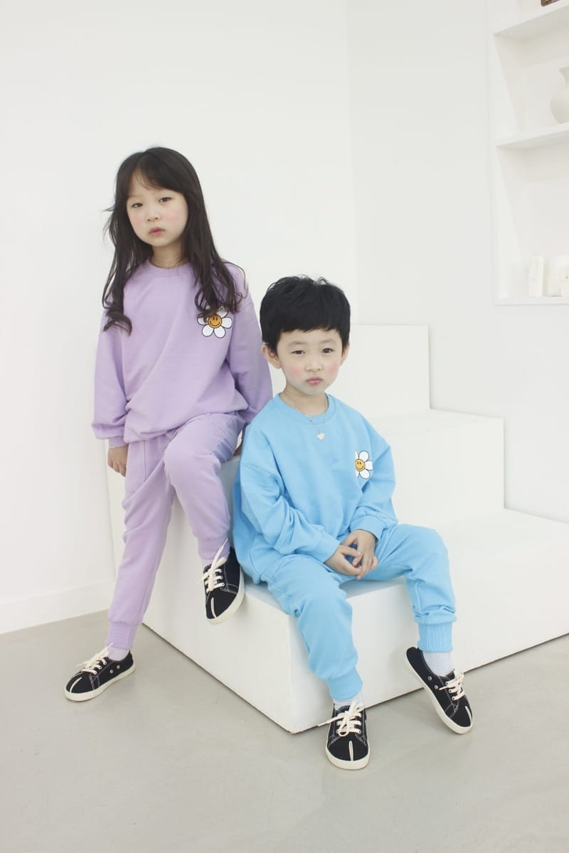 Heart Baby - Korean Children Fashion - #kidzfashiontrend - Sun Flower Top Bottom Set - 4