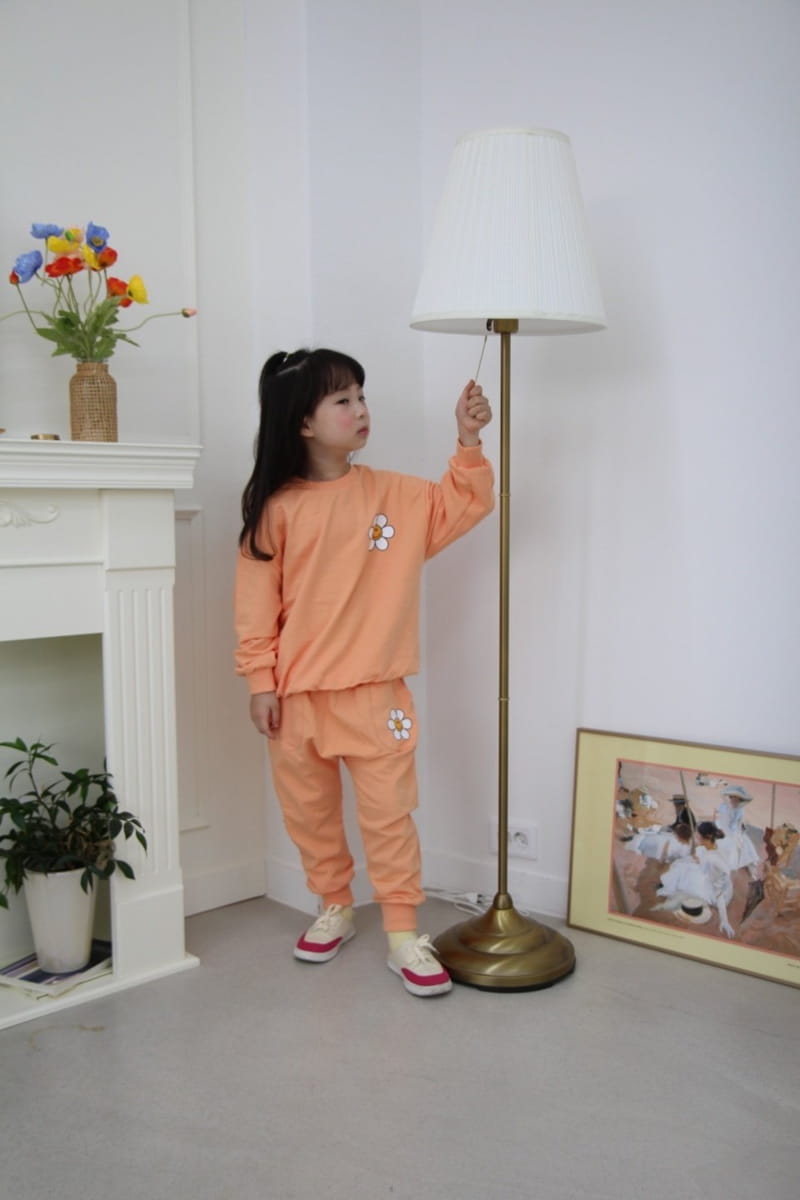 Heart Baby - Korean Children Fashion - #childofig - Sun Flower Top Bottom Set - 12