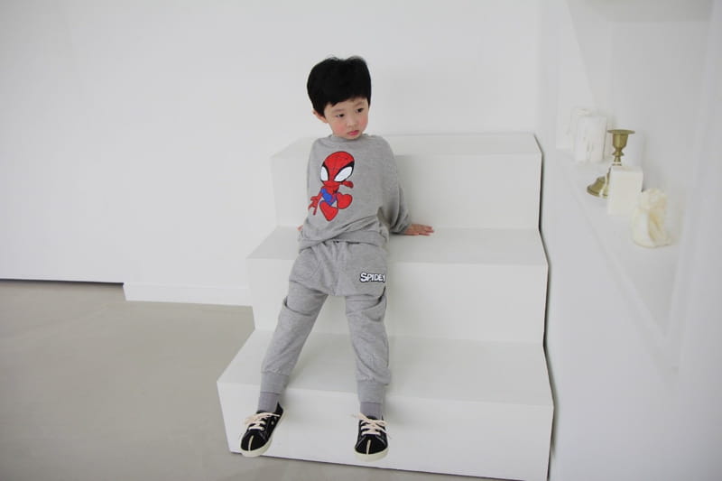 Heart Baby - Korean Children Fashion - #childrensboutique - Spider Top Bottom Set - 12
