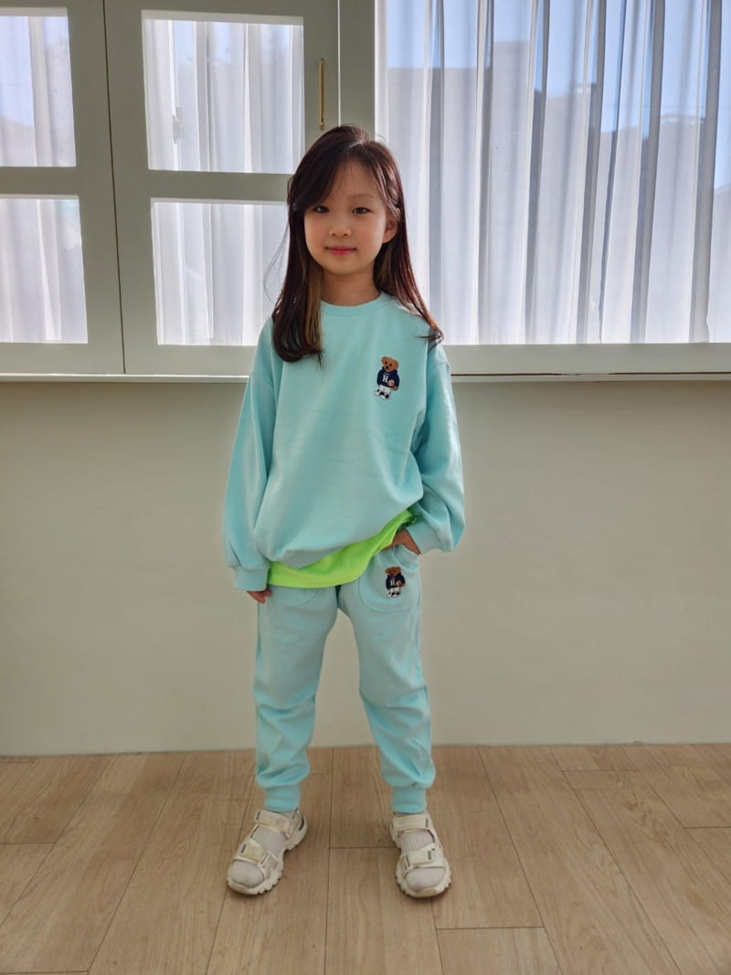 Heart Baby - Korean Children Fashion - #kidsshorts - Bear Top Bottom Set - 12
