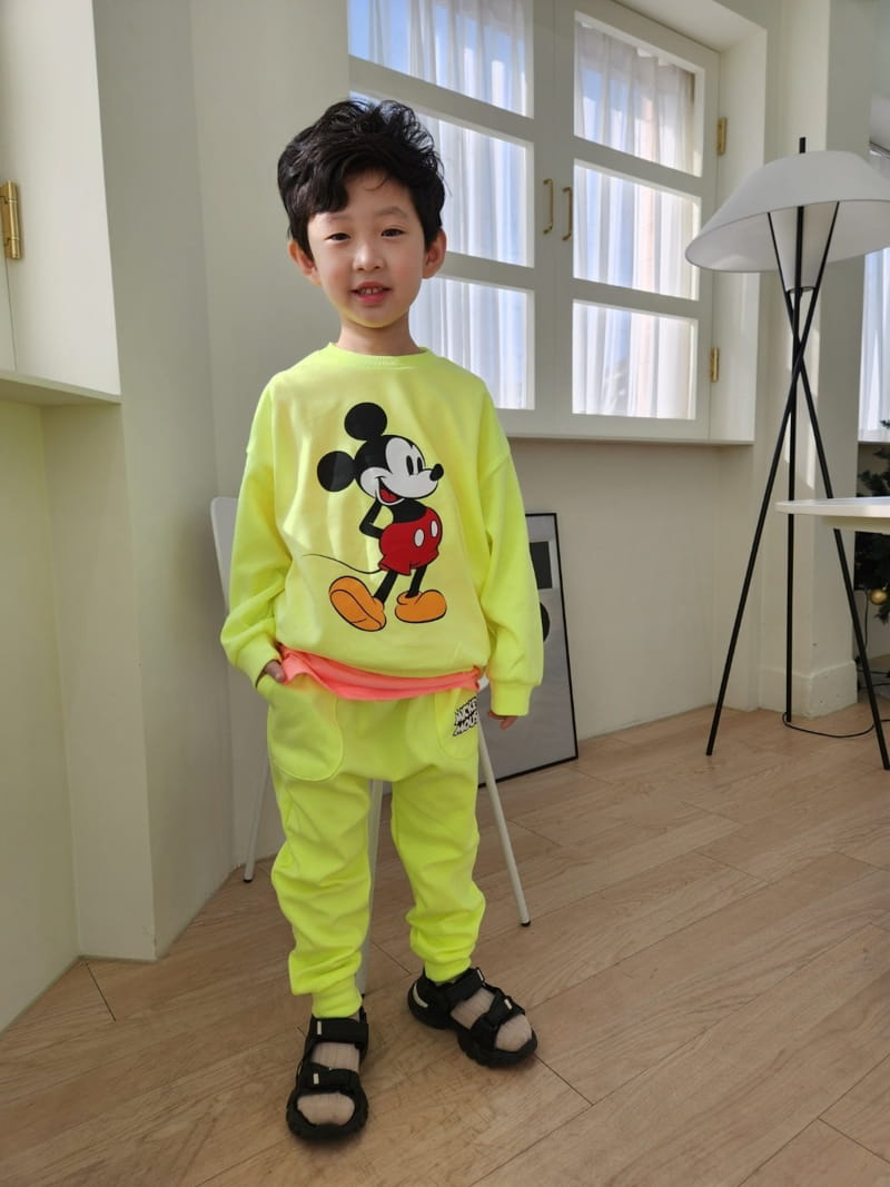 Heart Baby - Korean Children Fashion - #littlefashionista - Neon M Top Bottom Set - 6