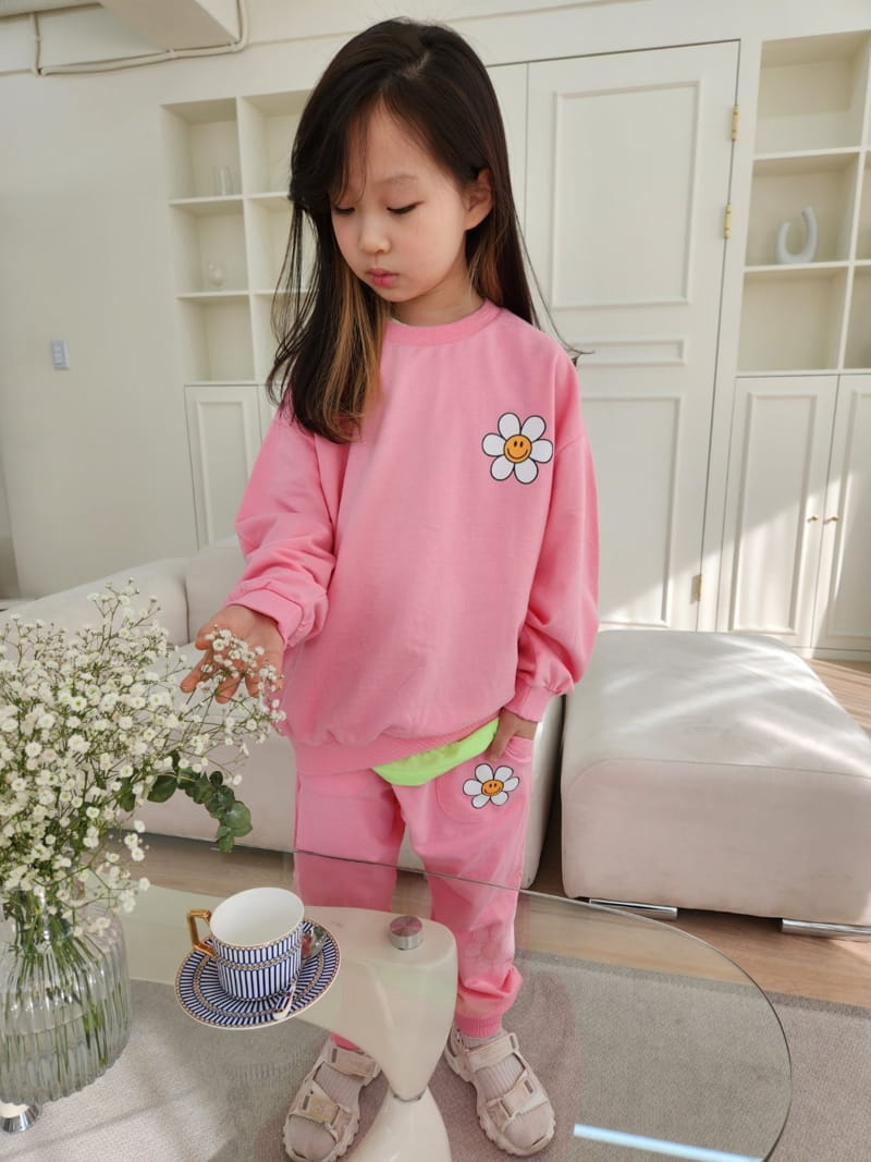 Heart Baby - Korean Children Fashion - #minifashionista - Sun Flower Top Bottom Set - 7