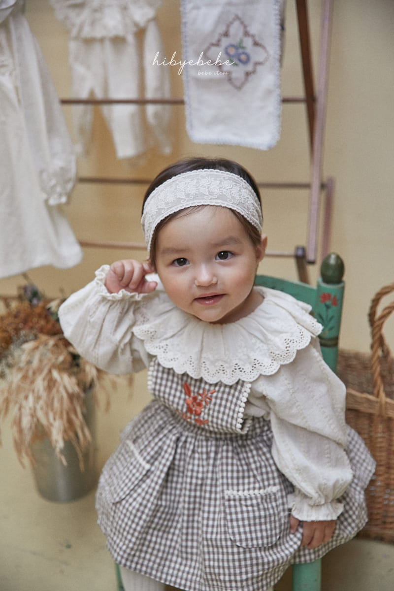 Hi Byebebe - Korean Baby Fashion - #babyboutique - Bell Check Dungarees Skirt - 12