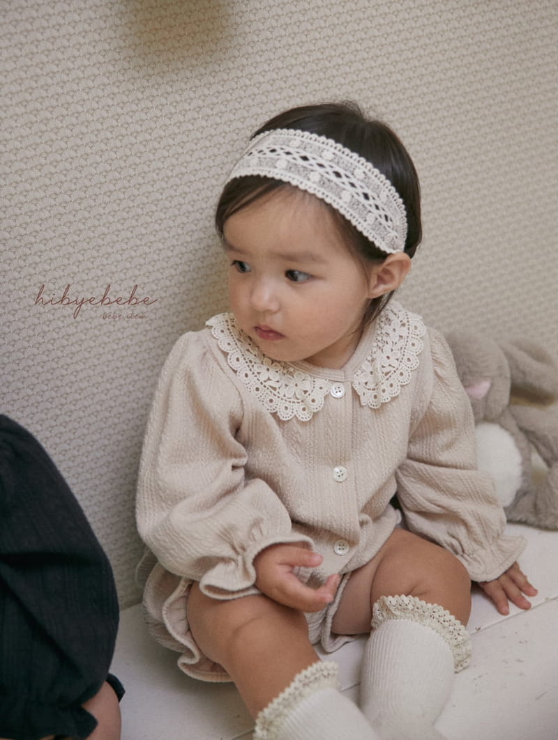 Hi Byebebe - Korean Baby Fashion - #babyboutique - Lace Collar Top Bottom Set - 3