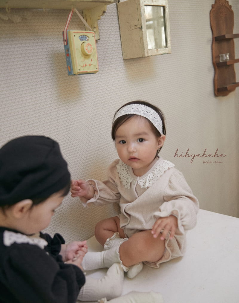 Hi Byebebe - Korean Baby Fashion - #babyfashion - Lace Collar Top Bottom Set - 6
