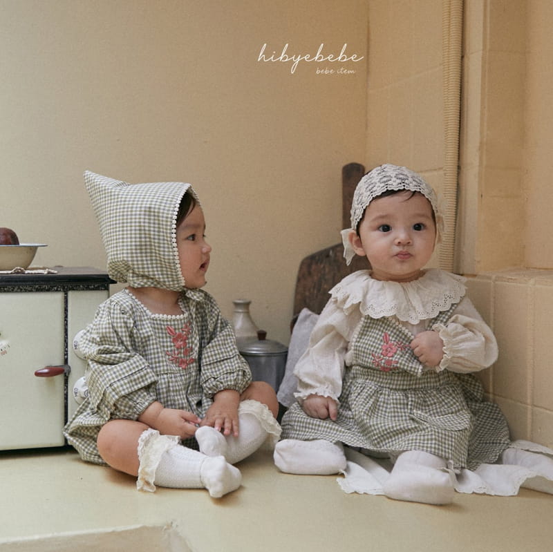 Hi Byebebe - Korean Baby Fashion - #babyootd - Bell Check Bonnet - 6