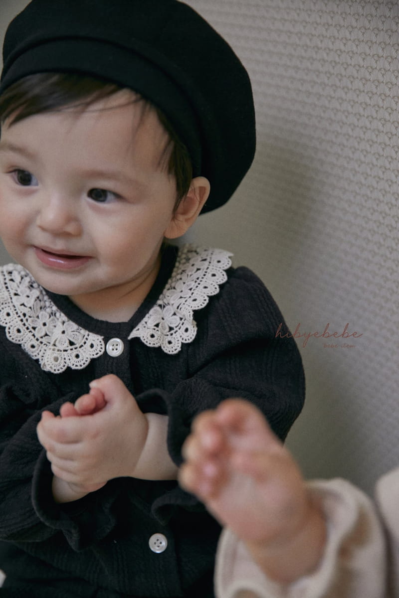 Hi Byebebe - Korean Baby Fashion - #babyootd - Lace Collar Top Bottom Set - 11