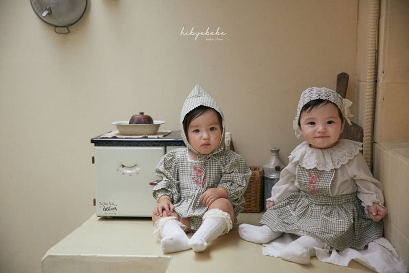 Hi Byebebe - Korean Baby Fashion - #babyoutfit - Bell Check Bonnet - 7
