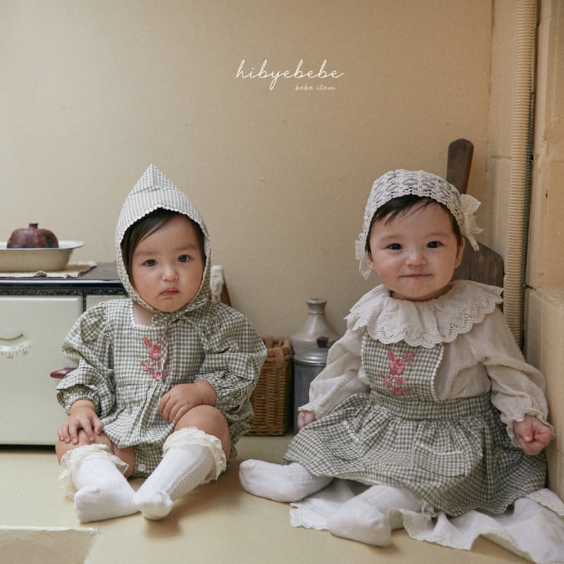 Hi Byebebe - Korean Baby Fashion - #babyoutfit - Bell Check Bonnet - 8