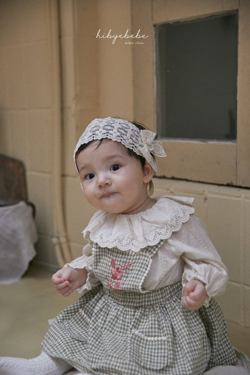 Hi Byebebe - Korean Baby Fashion - #babyoutfit - Bell Check Dungarees Skirt - 6