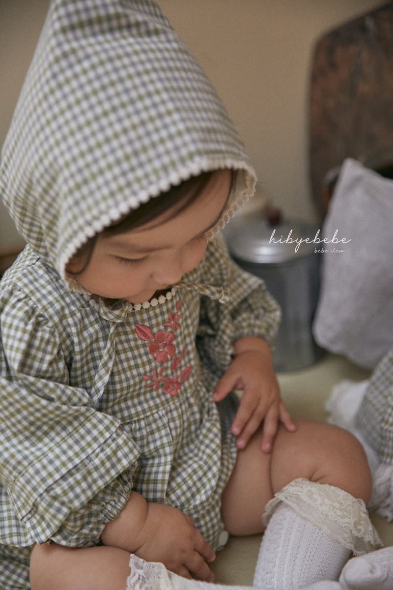 Hi Byebebe - Korean Baby Fashion - #onlinebabyboutique - Bell Check Bonnet - 10