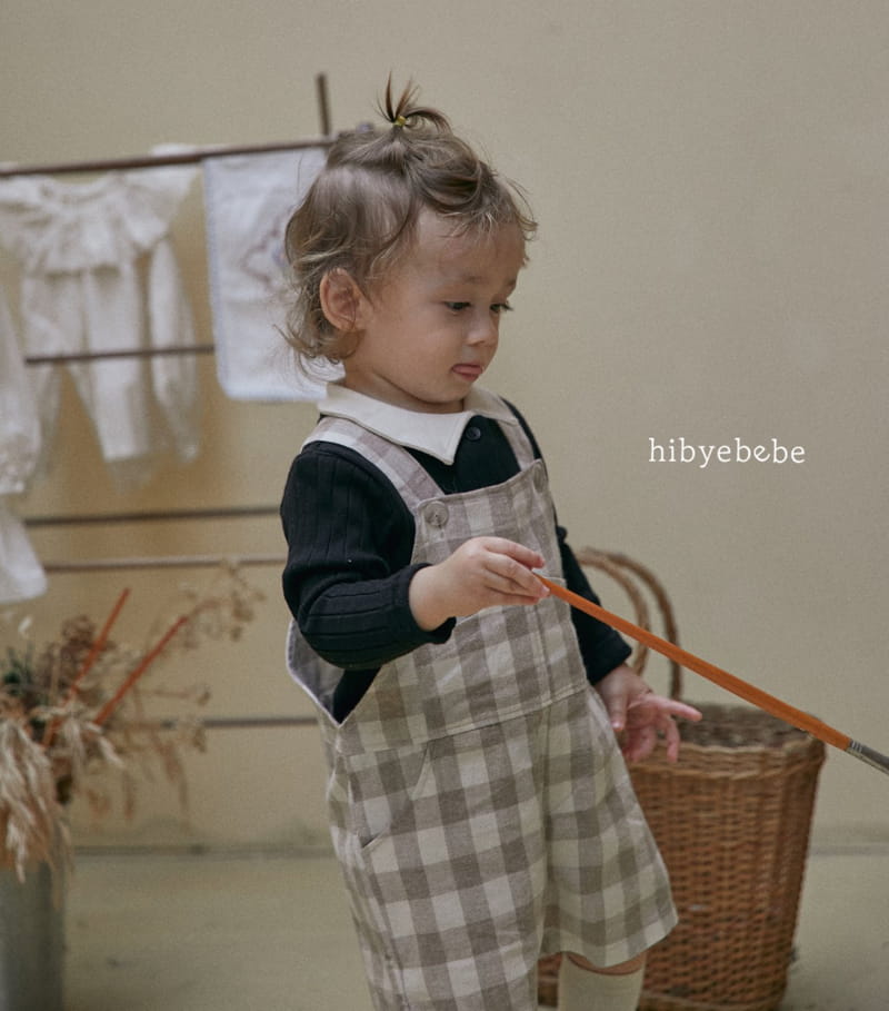Hi Byebebe - Korean Baby Fashion - #onlinebabyboutique - Hoi Check Dungarees Pants - 6