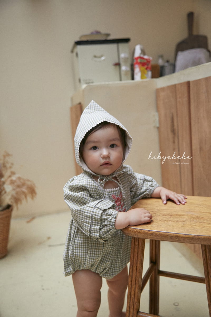 Hi Byebebe - Korean Baby Fashion - #onlinebabyshop - Bell Check Bonnet - 11