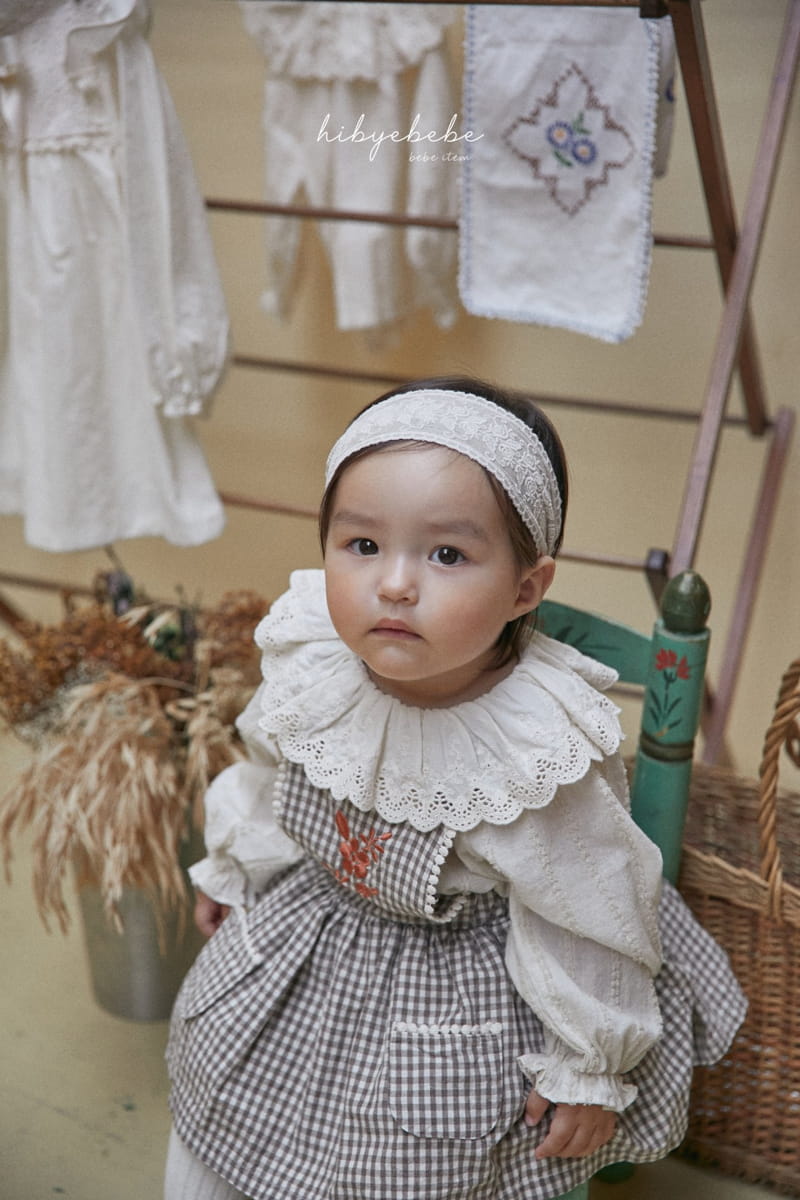 Hi Byebebe - Korean Baby Fashion - #smilingbaby - Bell Check Dungarees Skirt - 11